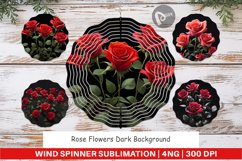 Wind Spinner Rose Flowers Dark Product Image 1