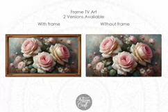 Pink rose Frame TV art | Oil painting Product Image 2