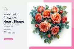 Flowers Heart Shape Symphony of Love A Valentine's Melody Product Image 1