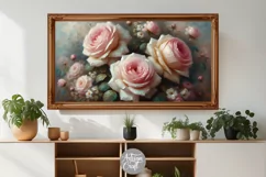 Pink rose Frame TV art | Oil painting Product Image 3