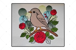 Rose Branch Embroidery Design: Wildlife Pattern Product Image 3