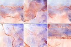 12 Azure &amp; Rose Gold Textures with Metallic Veins - JPG Product Image 3