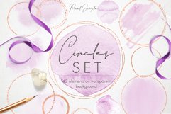 Rose Gold Circles &amp; Round Watercolor Shapes for LOGO - PNG Product Image 1