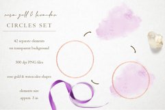 Rose Gold Circles &amp; Round Watercolor Shapes for LOGO - PNG Product Image 2