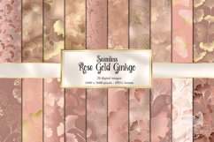 Rose Gold Ginkgo Digital Paper Product Image 1