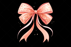 Rose Gold Glitter Coquette Bow Clipart, rose gold bow, glitter coquette bow, romantic bow design, gold glitter clipart, digital bow design, feminine rose bow, glitter bow art