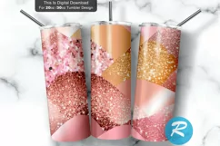 Rose Gold Glitter 20oz/30oz Skinny Tumbler Product Image 1