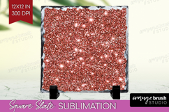 Rose Gold Texture Slate PNG - Glitter Background Square Product Image 1