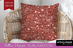 Rose Gold Texture Pillow Sublimation - Glitter Background Product Image 1