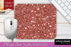 Rose Gold Texture Mouse Pad Sublimation - Glitter Background Product Image 1