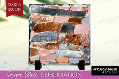 Rose Gold Texture Slate PNG - Glitter Background Square Product Image 1