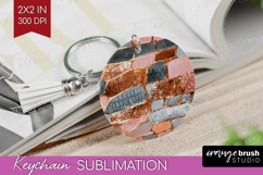 Rose Gold Texture Keychain PNG - Glitter Background Keychain Product Image 1