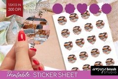 Rose Gold Texture Round Sticker - Glitter Background Sticker Product Image 1