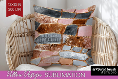 Rose Gold Texture Pillow Sublimation - Glitter Background Product Image 1