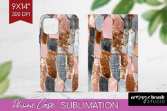 Rose Gold Texture Phone Case PNG - Glitter Background Case Product Image 1