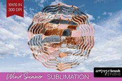 Rose Gold Texture Wind Spinner Sublimation PNG - Glitter Product Image 1