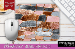 Rose Gold Texture Mouse Pad Sublimation - Glitter Background Product Image 1