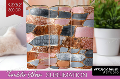 Rose Gold Texture Tumbler Wrap - Glitter Background Tumbler Product Image 1
