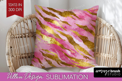 Rose Gold Texture Pillow Sublimation - Glitter Background Product Image 1