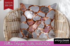 Rose Gold Texture Pillow Sublimation - Glitter Background Product Image 1