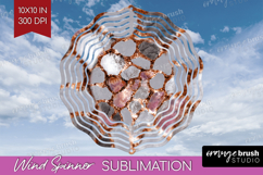 Rose Gold Texture Wind Spinner Sublimation PNG - Glitter Product Image 1