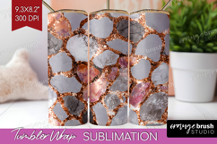 Rose Gold Texture Tumbler Wrap - Glitter Background Tumbler Product Image 1