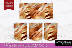 Rose Gold Texture Mug Wrap - Glitter Background Mug PNG Product Image 1