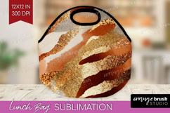 Rose Gold Texture Lunch Bag - Glitter Background Lunch Bug Product Image 1