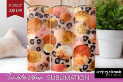 Rose Gold Texture Tumbler Wrap - Glitter Background Tumbler Product Image 1