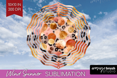 Rose Gold Texture Wind Spinner Sublimation PNG - Glitter Product Image 1