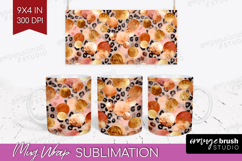 Rose Gold Texture Mug Wrap - Glitter Background Mug PNG Product Image 1