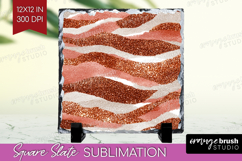 Rose Gold Texture Slate PNG - Glitter Background Square Product Image 1