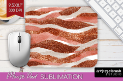 Rose Gold Texture Mouse Pad Sublimation - Glitter Background Product Image 1