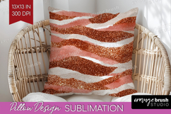 Rose Gold Texture Pillow Sublimation - Glitter Background Product Image 1