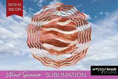 Rose Gold Texture Wind Spinner Sublimation PNG - Glitter Product Image 1