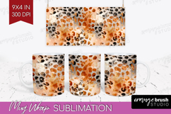 Rose Gold Texture Mug Wrap - Glitter Background Mug PNG Product Image 1