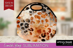 Rose Gold Texture Lunch Bag - Glitter Background Lunch Bug Product Image 1