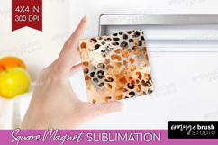 Rose Gold Texture Magnet Sublimation - Glitter Background Product Image 1