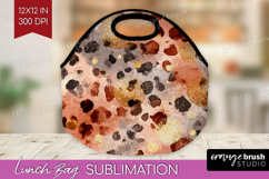 Rose Gold Texture Lunch Bag - Glitter Background Lunch Bug Product Image 1