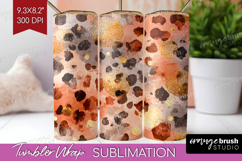 Rose Gold Texture Tumbler Wrap - Glitter Background Tumbler Product Image 1