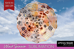 Rose Gold Texture Wind Spinner Sublimation PNG - Glitter Product Image 1