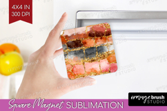 Rose Gold Texture Magnet Sublimation - Glitter Background Product Image 1