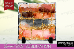 Rose Gold Texture Slate PNG - Glitter Background Square Product Image 1