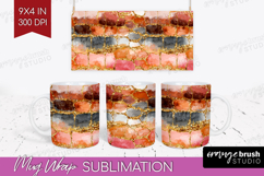 Rose Gold Texture Mug Wrap - Glitter Background Mug PNG Product Image 1