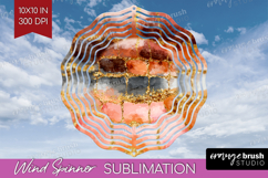 Rose Gold Texture Wind Spinner Sublimation PNG - Glitter Product Image 1