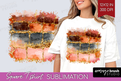 Rose Gold Texture Square Tshirt Background - Glitter PNG Product Image 1