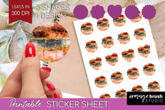 Rose Gold Texture Round Sticker - Glitter Background Sticker Product Image 1