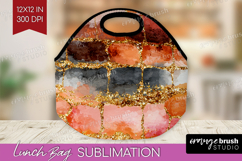 Rose Gold Texture Lunch Bag - Glitter Background Lunch Bug Product Image 1