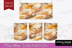 Rose Gold Texture Mug Wrap - Glitter Background Mug PNG Product Image 1