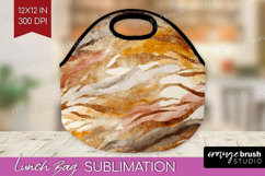 Rose Gold Texture Lunch Bag - Glitter Background Lunch Bug Product Image 1
